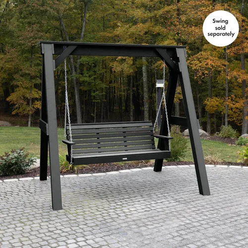 Vista 5 de Highwood Soporte de columpio de porche resistente a la intemperie, color negro