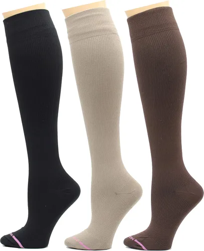 Vista 19 de Dr. Motion 3 pares de calcetines terapéuticos de compresión graduada para mujer
