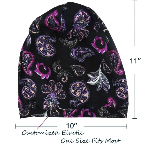 Vista 38 de Alnorm - Gorro con forro de satén y suave banda elástica para hombres y mujeres, talla única Se ajusta a la mayoría