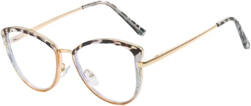 Vista 9 de Shiratori Blue Light Blocking Glasses with TR90 Cat Eye Frame ， Computer Glasses - Anti Eyestrain & UV Glare Protection