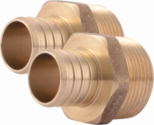 Vista 8 de SharkBite Adaptador Macho MNPT de Engaste de 1 Pulgada, Accesorio de Plomería de Latón, Tubería PEX, Cobre, UC140LFA