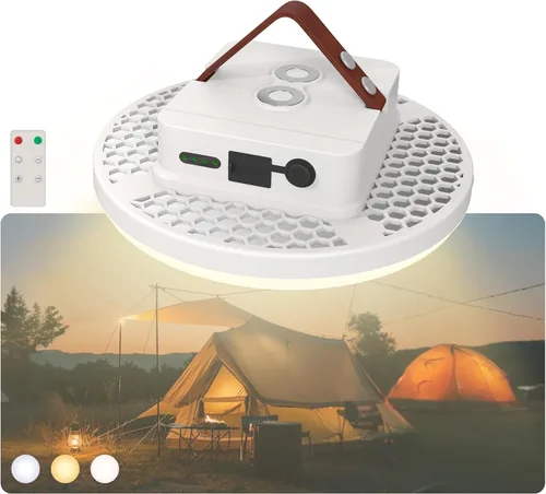 Vista 10 de 2 luces colgantes recargables de 4000 lm con imán 4 modos de iluminación, linterna LED portátil ultra brillante, LED impermeable IPX5