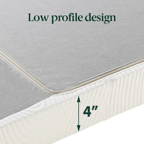 Vista 6 de Base somier para colchón perfil plegable bajo de 4 pulgadas Zinus, Acero