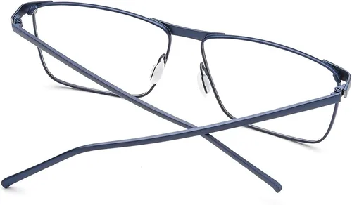 Vista 7 de Marco de gafas de titanio puro para hombres, lentes ópticos cuadrados de borde completo para miopía