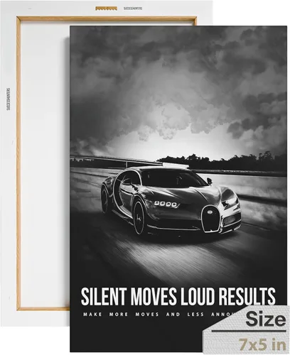 Vista 62 de Arte de pared motivacional para la oficina, lienzo de arte de súper auto, decoración automotriz inspiradora para los amantes de Porsche Sportscar