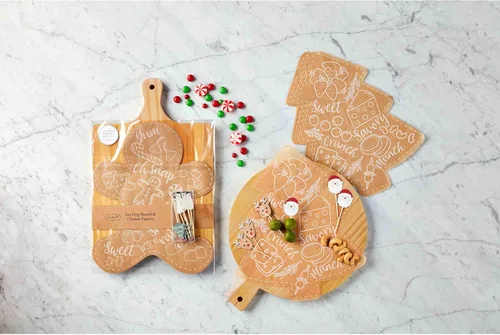 Vista 2 de Mud Pie Papel Kraft, tablero aprox 12 1/2 "x 9 1/2", árbol de Navidad