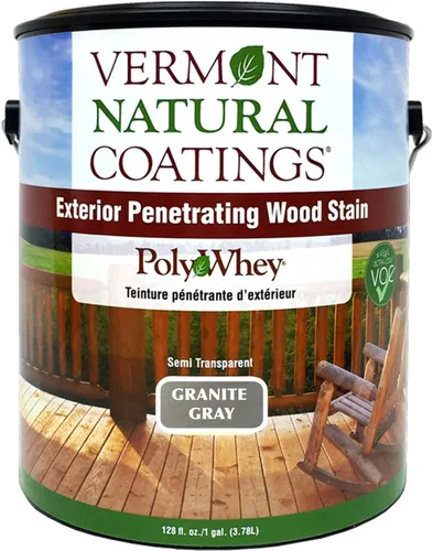 Vista 13 de Vermont Natural Coatings PolyWhey - Tinte penetrante exterior - Cedro dorado - Galón