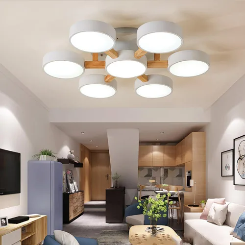 Vista 29 de Lámpara de techo LED, lámpara de techo 33WGreen 3 CCT para dormitorio, sala de estar, cocina