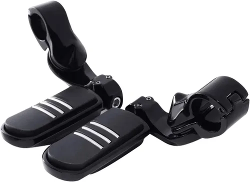 Vista 4 de XMT-MOTO Kit de estribo y montaje para pasajeros estilo Streamliner con estriberas ajustables en ángulo corto para Harley Davidson Touring modelos