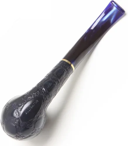 Vista 6 de Savinelli Pipes Alligator Collection 606 KS Bent Billar - Colorido tubo de madera italiana teñido a mano, hecho a mano en Italia, 0.236 in (azul)
