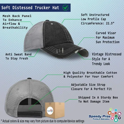 Vista 2 de Sombrero de camionero envejecido personalizado Caracas Venezuela bordado para hombres y mujeres