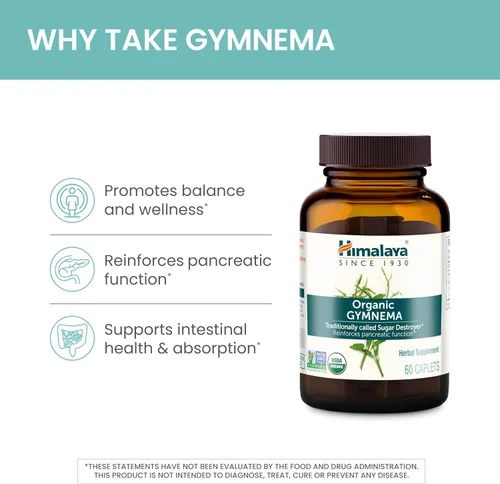Vista 5 de Himalaya Organic Gymnema Sylvestre – Apoyo al metabolismo de la glucosa a base de hierbas – USDA orgánico, sin OMG, vegano, sin gluten, sin