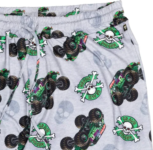Vista 7 de Monster Jam Grave Digger Mens Pajama Pants