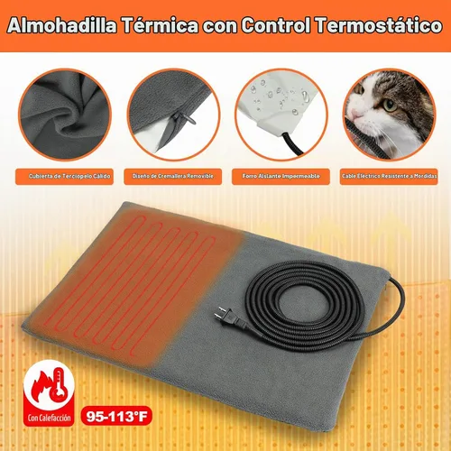 Vista 2 de Gran casa climatizada para gatos al aire libre en invierno, refugio resistente a la intemperie para gatos ferales con 2 almohadillas, perrera