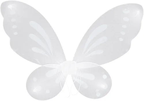 Vista 4 de renvena Conjunto de alas de princesa de ángel de hadas o alas de mariposa para niñas, disfraz de Halloween, fiesta de cumpleaños