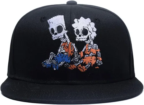 Vista 2 de Quanhaigou Gorra de béisbol ajustable para hombres y mujeres, unisex, estilo hip hop, gorra de béisbol con visera plana, sombreros para papá