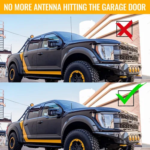 Vista 5 de KSaAuto Antena corta de 6 3/4 pulgadas para Ford F-150 F-250 F-350 Super Duty 2017-2026, accesorios Ford F250 F350 Reemplazo de antena de camión