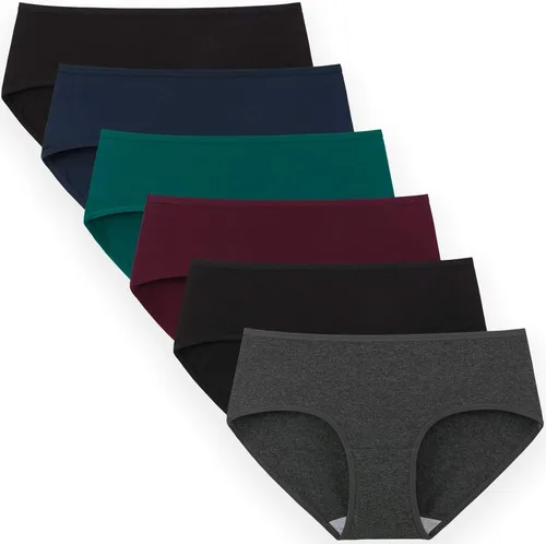 Vista 14 de INNERSY - Ropa interior de mujer de algodón estilo hipster, tallas regular y extra grande, paquete de 6 unidades Resplandor