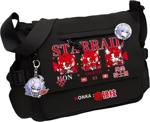 Vista 11 de Game Handbag Crossbody Bag, Cute Single Shoulder Bag, Adult 3D Print Anime Backpack Black-1