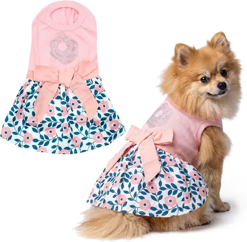 Vista 123 de Parisian Pet Chambray - Vestido para perro - Ligero sin mangas para perro, niña, talla XS Chambray en general