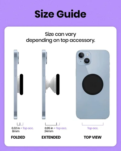 Vista 6 de Soporte de agarre expandible y plegable para teléfono móvil estilo océano para smartphone y tableta (Azul)