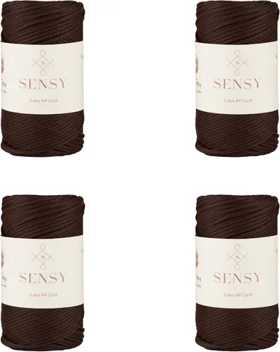 Vista 96 de Cuerda de poliéster Sensy Premium de 3 mm, 120 metros, 100% cordón de polipropileno, cuerda de macramé de 3 mm, cordón para bolsos de ganchillo