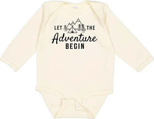 Vista 11 de inktastic Let the Adventure Begin with Camping Tent and Long Sleeve Creeper