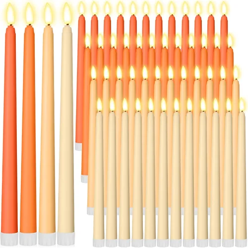Vista 12 de Handepo Paquete de 48 velas LED sin llama, color rojo, 11 pulgadas