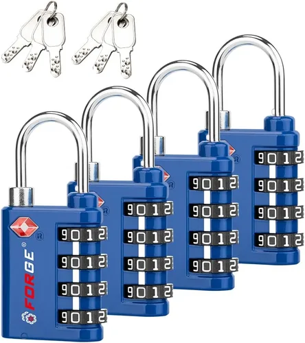 Vista 10 de Forge Doble apertura: cerradura con llave o combinación, cerradura aprobada por la TSA para equipaje, estuche pelícano, viajes, gimnasio, escuela
