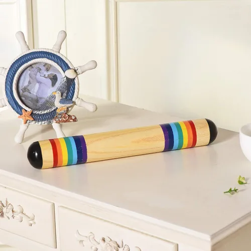 Vista 5 de Instrumento musical de madera del palillo de la lluvia del fabricante de la lluvia de 13,8 pulgadas, vibrador del tubo de la lluvia de la lluvia