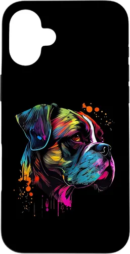 Vista 23 de Boxer Dog Lovers Pop Art Design Cute Boxer Dog Case for iPhone 16