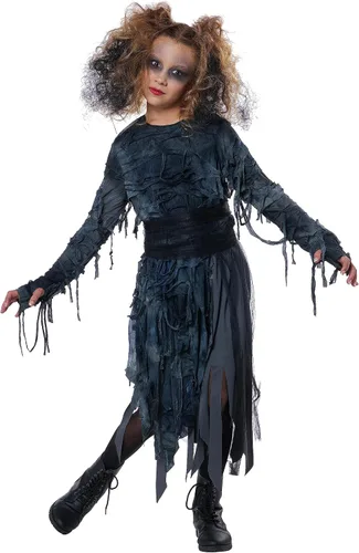 Vista 2 de Disfraz infantil de zombi de California Costumes, M, Carbón
