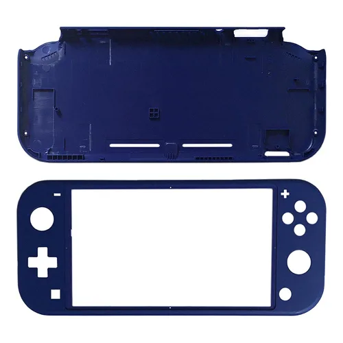 Vista 7 de Rinbers Carcasa de repuesto para consola Nintendo Switch NS Lite HDH-001 superior inferior de plástico - azul oscuro