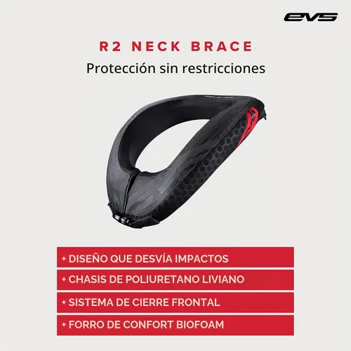 Vista 3 de EVS R2 Race Collar, Neck Support Karting/Motocross/Off-Road, Impact Foam