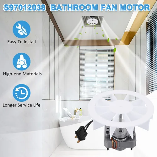 Vista 5 de WKZO S97012038 Motor de ventilador de ventilación de baño y ventilador de techo Kit de motores eléctricos de repuesto para Nu-Tone Br-oan 659 662