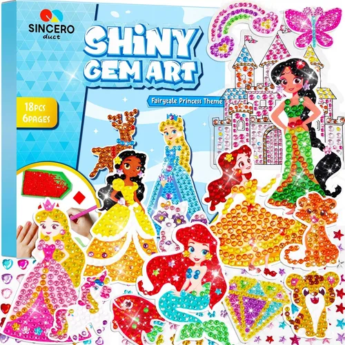Vista 9 de sinceroduct Kits de calcomanías de diamantes de animales 5D DIY para niños y niñas principiantes