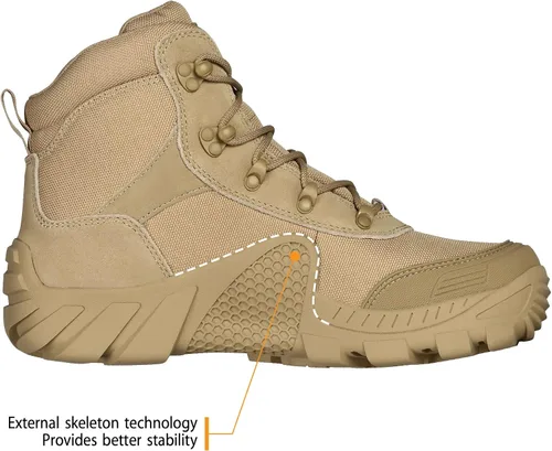 Vista 3 de FREE SOLDIER Men's Waterproof Hiking Boots Military Tactical Boots for Men Outdoor Lightweight Work Boots