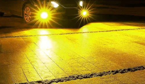 Vista 5 de iJDMTOY Juego de luz antiniebla de proyector LED mini de 20 W de alta potencia de 1 pulgada de color blanco/amarillo dual, ajuste universal