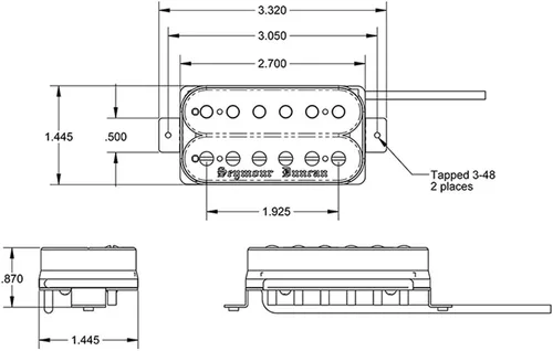Vista 3 de Seymour Duncan Pastilla Humbucker de invierno negro - Set