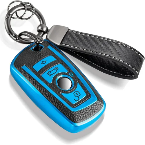 Vista 38 de Funda para Llavero Mercedes con Llavero de Cuerda Trenzada de Metal, Funda de Llave Suave Mejorada para Carcasa de Llavero Remoto Inteligente Sin