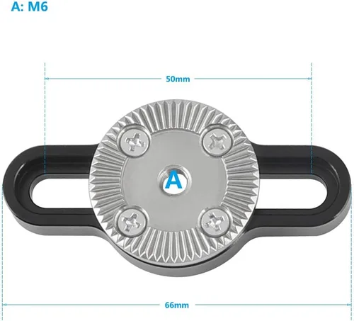 Vista 2 de CAMVATE Adaptador de conexión Rosette M6 estándar con dos tornillos de 1/4"-20 - 2572