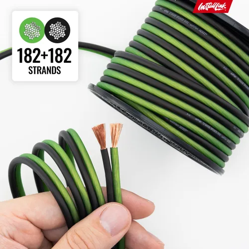 Vista 8 de Install Link Cable de altavoz de calibre 12 AWG (9.14 metros) estéreo, para coche o cine en casa, CCA