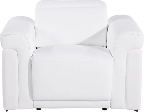 Vista 13 de Blackjack Furniture Mario - Sofá biplaza reclinable de cuero italiano de grano superior con reposacabezas y asientos ajustables, cargadores USB