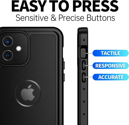 Vista 6 de BEASTEK NRE Series - Funda impermeable para Apple iPhone 12, a prueba de golpes, con certificación IP68, con protector de pantalla integrado, funda