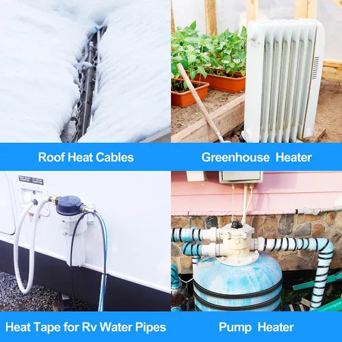 Vista 7 de Toma de corriente controlada termostáticamente: (2 piezas) se enciende automáticamente por debajo de 32 ℉, apagado por encima de 50 ℉, enchufe
