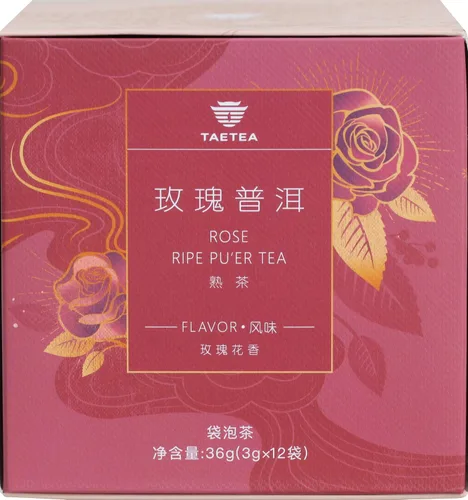 Vista 10 de TAETEA Puerh - Bolsas de té, paquete surtido de bolsitas de té Pu-erh con té Puerh fermentado envejecido, hojas sueltas, 12 bolsas (jazmín)