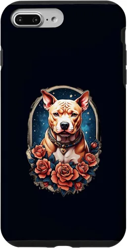 Vista 11 de Funda estilo vintage para iPhone XS Max Pitbull Dog Tattoo Art Vintage Old School