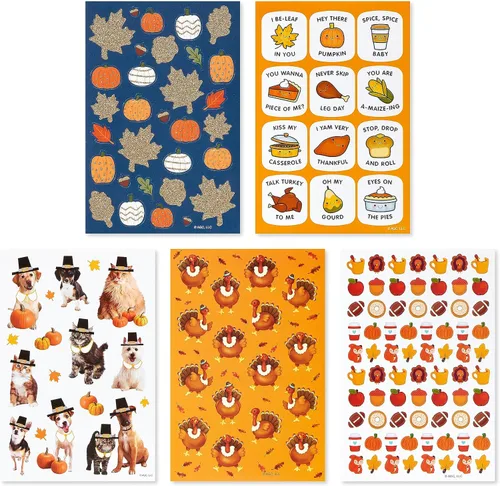 Vista 7 de American Greetings 522 calcomanías de Halloween para niños, varios temas de Halloween