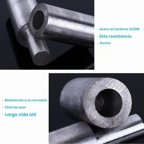 Vista 3 de 4 bisagras de barril soldables de 4 x 1 pulgada, acero resistente de soldadura en bisagra de puerta de bala, capacidad de carga de 1200 libras