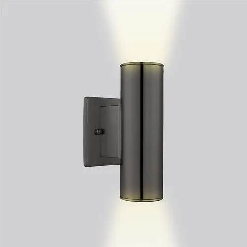 Vista 2 de EGLO Riga - Lámpara de pared moderna para exteriores, 2 luces, LED, regulable, impermeable, para interiores y exteriores, 7 pulgadas, negro mate